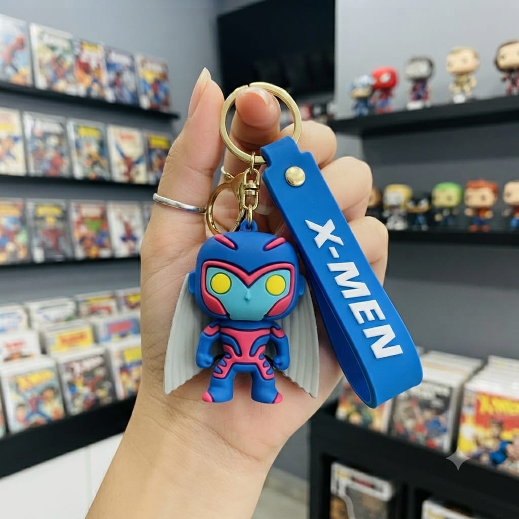 Mutant Hero Inspired Silicone Character Keychain with Wrist Strap – Premium Collectible Bag Charm | Sajawat Bazar