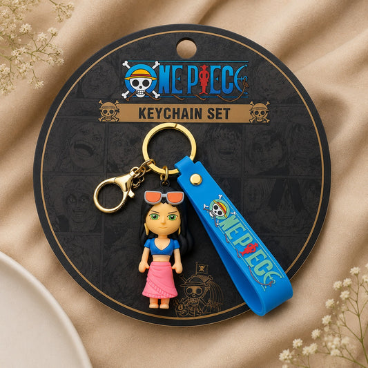 One Piece Anime Girl Silicone Keychain with Wrist Strap – Premium Bag Charm | Sajawat Bazar