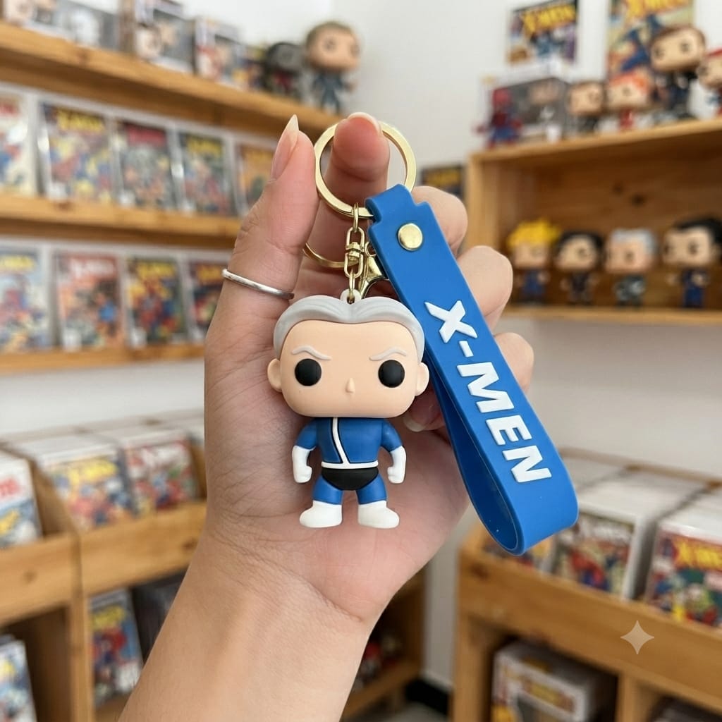 X-Men Inspired Silicone Character Keychain with Wrist Strap – Premium Bag Charm | Sajawat Bazar