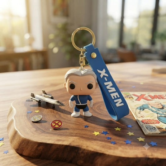 X-Men Inspired Silicone Character Keychain with Wrist Strap – Premium Bag Charm | Sajawat Bazar