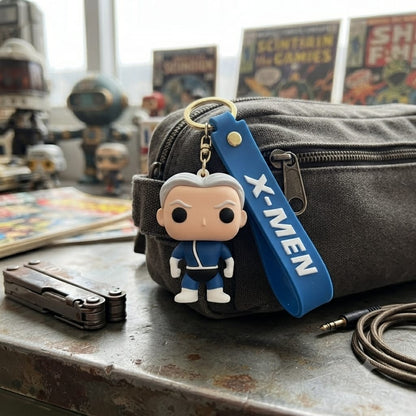 X-Men Inspired Silicone Character Keychain with Wrist Strap – Premium Bag Charm | Sajawat Bazar