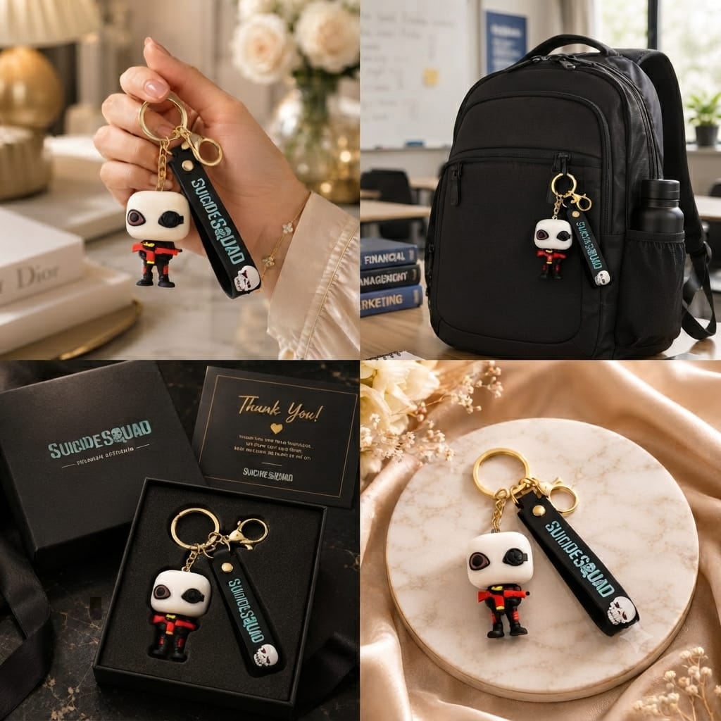 Task Force Inspired Silicone Character Keychain with Wrist Strap – Premium Collectible Bag Charm | Sajawat Bazar