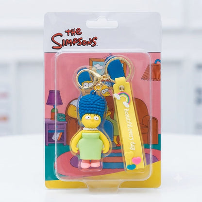 Classic Cartoon Mom Inspired Silicone Character Keychain with Wrist Strap – Premium Cute Bag Charm | Sajawat Bazar