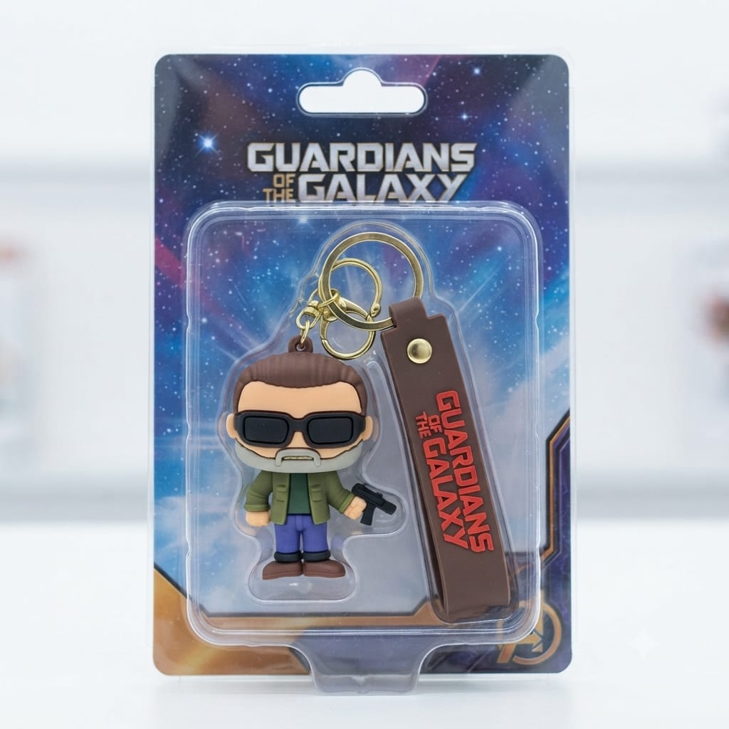 Galaxy Guardian Inspired Silicone Character Keychain with Wrist Strap – Premium Collectible Bag Charm | Sajawat Bazar