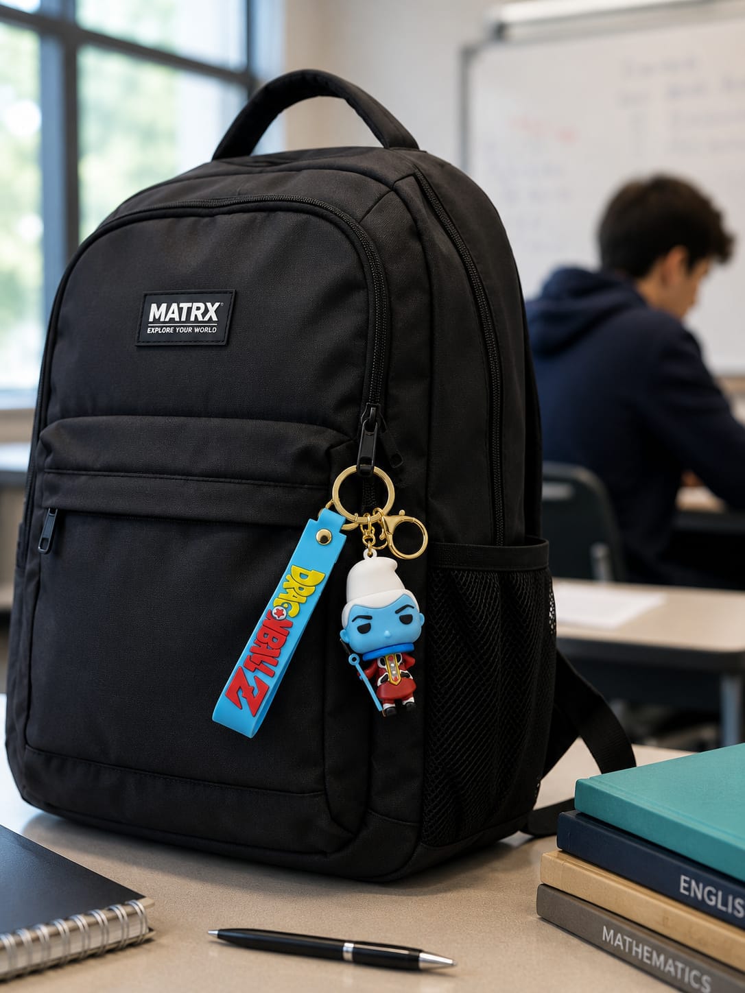 Blue Wizard Inspired Silicone Character Keychain with Wrist Strap – Premium Anime Bag Charm | Sajawat Bazar