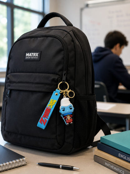Blue Wizard Inspired Silicone Character Keychain with Wrist Strap – Premium Anime Bag Charm | Sajawat Bazar
